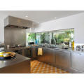 Handle Sink Stainless Steel Modular Kitchen Cabinets Units